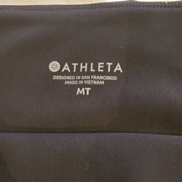 ATHLETA Stellar Crop Black‎ Women's Athletic Exercise Jogger Pants Size MT - Picture 9 of 15